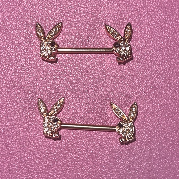 Bunny nipple ring Rose gold brand new - Picture 3 of 3